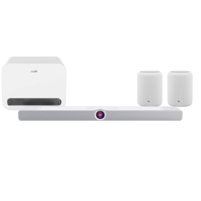 WiiM Bar surroundpaket med WiiM Sub Pro och Sound Lite, vit