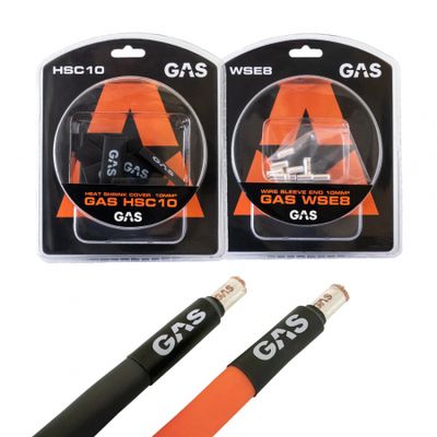 GAS 10-pack krympslang med änd/kabelhylsor, 10mm²-kabel