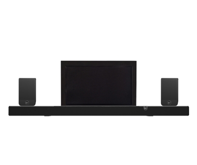 Klipsch Flexus Core 300 med surrounder och DLS Flatsub, hemmabiopaket 7.1.4