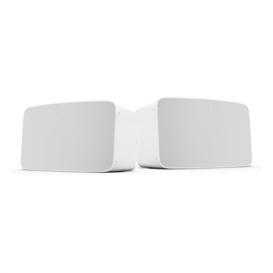 Köp 2-pack Sonos Five Wi-Fi-högtalare, vit hos BRL!