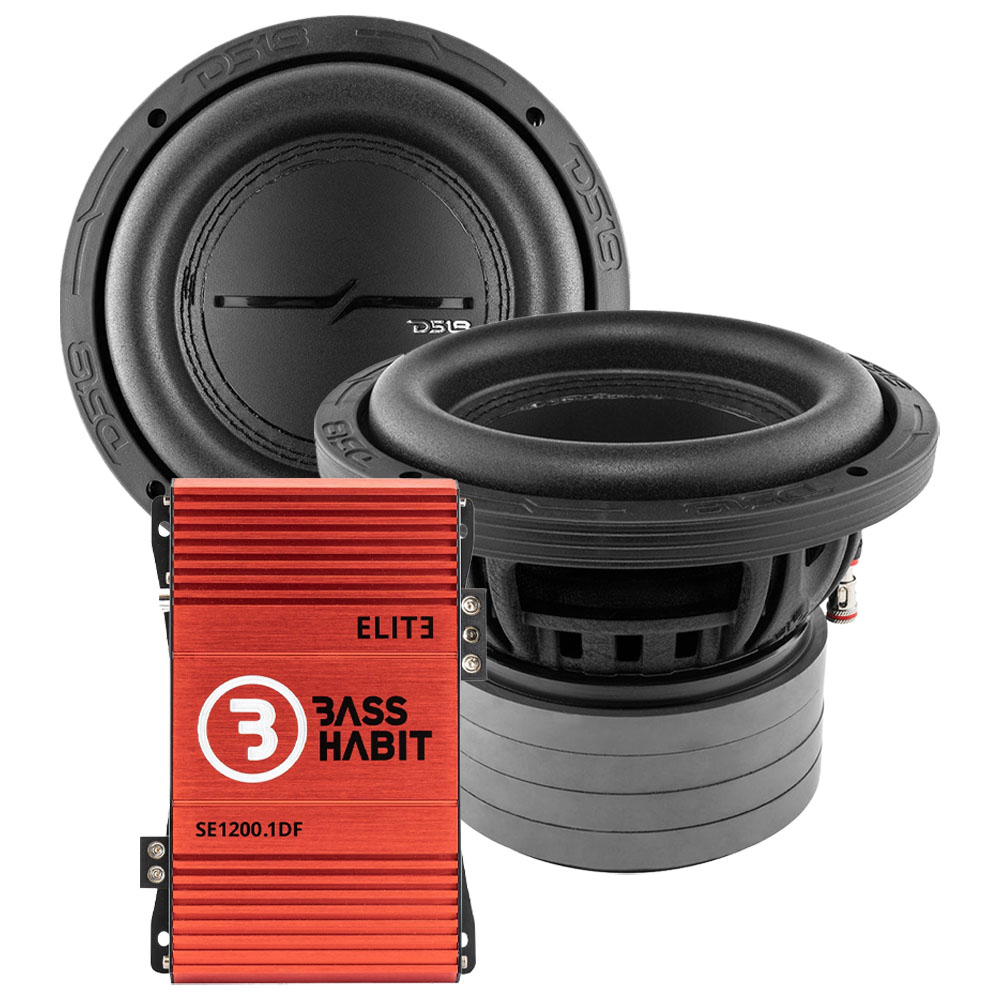 Köp 2-pack DS18 ZXI6.4D & Bass Habit SPL ELITE 1200.1DF, baspaket