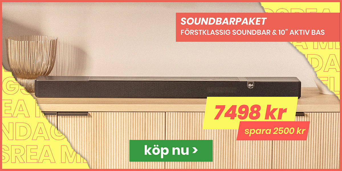 Klipsch Flexus Core 200 & Dynavoice MW10, soundbarpaket med subwoofer