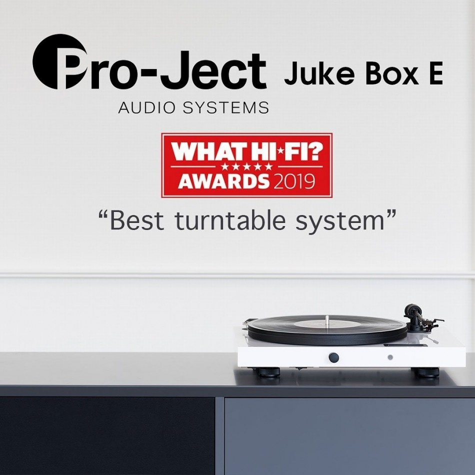 Pro-Ject Jukebox E1, skivspelare med inbyggd förstärkare, röd