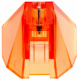 Ortofon Stylus 2M Bronze ersättningsnål En orange ersättningsnål för skivspelare med spetstyp.