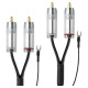 Pro-Ject Connect It Phono S RCA skivspelarkabel med jordledare, 1.23 meter Pro-Ject Connect It Phono S RCA skivspelarkabel med jordledare, 1.23 meter