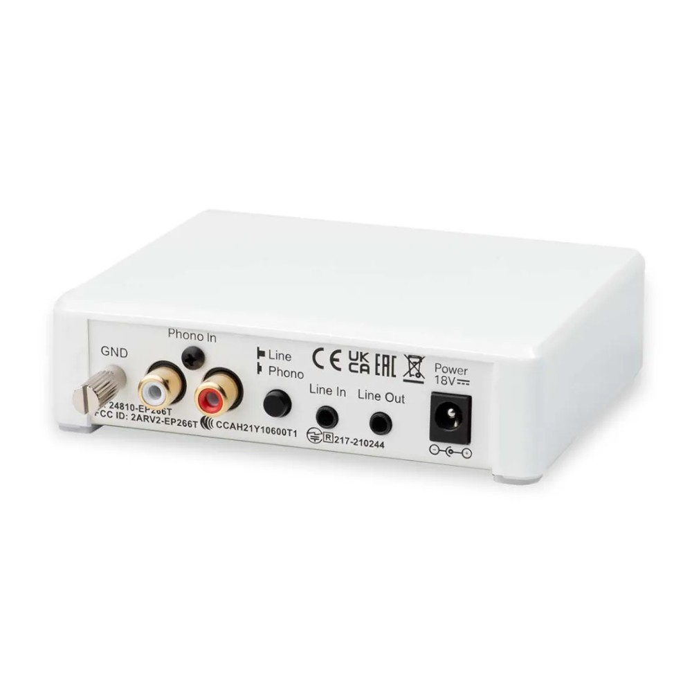 Pro-Ject Phono Box E BT5, RIAA-steg med Bluetooth, vit