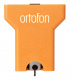 Ortofon MC Quintet Bronze En orange pickup med namnet Ortofon ovanpå.