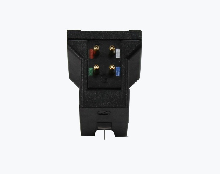 En svart skivtallrikstransducer med flera anslutningar.