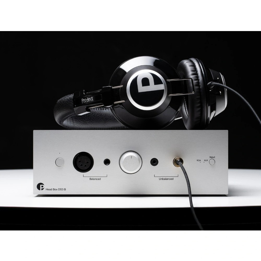 Pro-Ject Head Box DS3 B, balanserad hörlursförstärkare, silver
