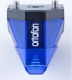 Ortofon 2M Blue Verso MM-pickup En blå skivtallrikpickup med Ortofon-logotyp.