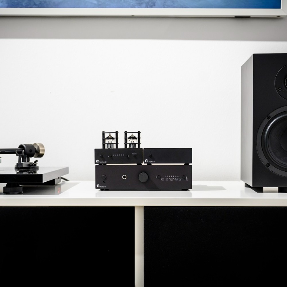 Pro-Ject Pre Box S3, kompakt försteg med Bluetooth och DAC, svart