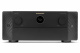 Marantz Cinema 40 9.4-kanalig hemmabioförstärkare, svart Svart AV-mottagare med kontroller för input och volym, display i mitten.