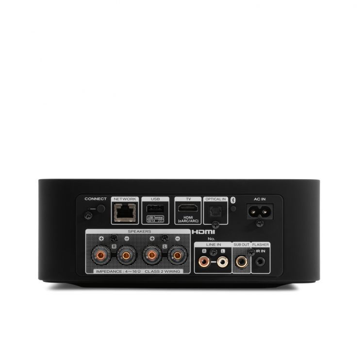 Bakpanelen av Marantz Model M1 med olika anslutningar.