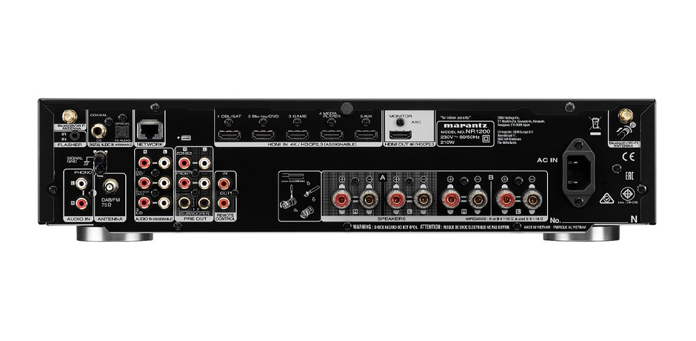 Marantz NR1200 stereoreceiver med nätverk, svart