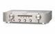 Marantz PM6007 stereoförstärkare med DAC, silver Stereoförstärkare i silver med flera knappar och volymratten framtill.
