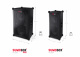 Sharp Sumobox CP-LS200, tung partyhögtalare Två stora svarta partyhögtalare med olika mått och SumoBox-logotyp.