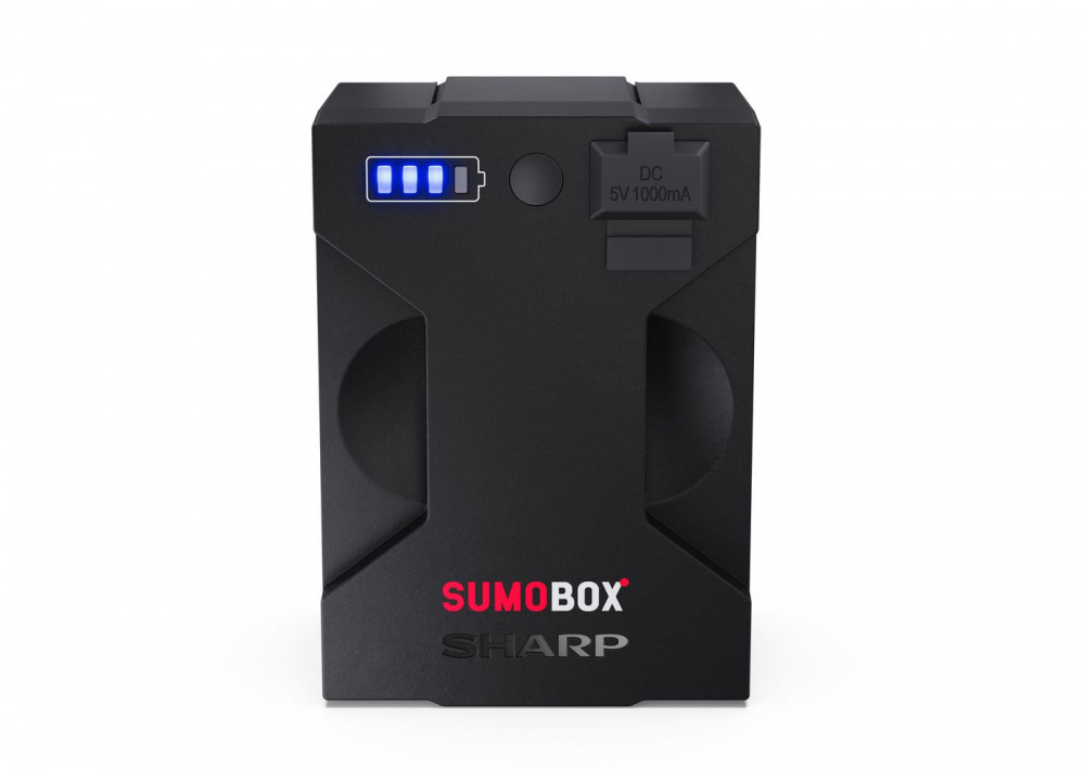 Extrabatteri för Sharp SumoBox CP-LS100/200, svart med indikatorlampor.