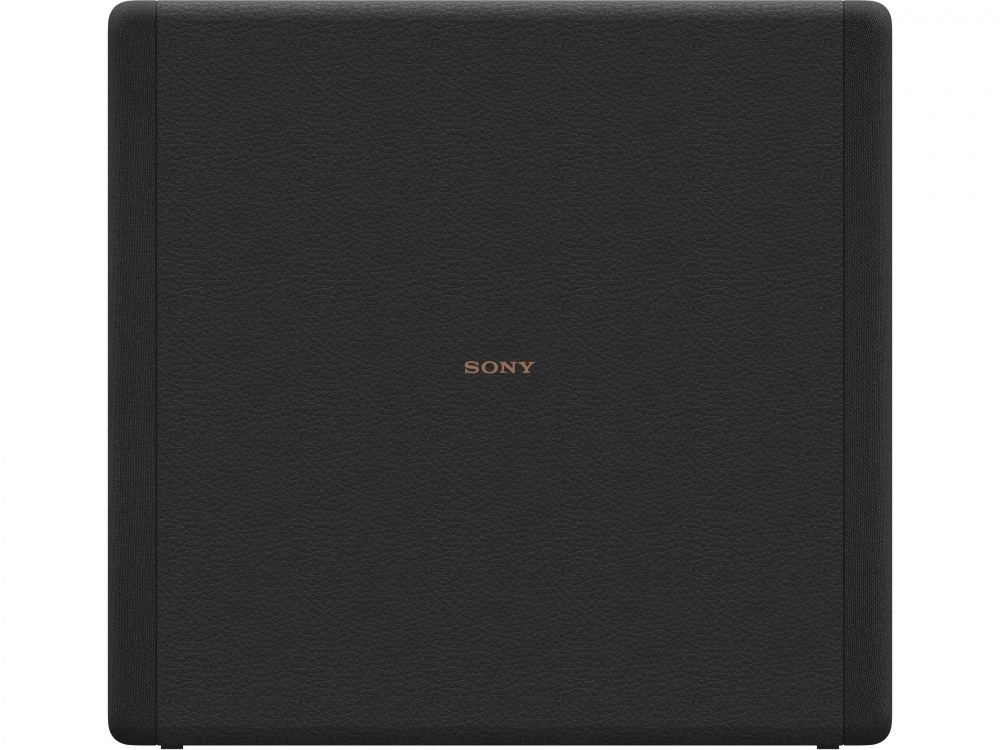 Svart aktiv subwoofer med 6,3 tums element och enkel design.