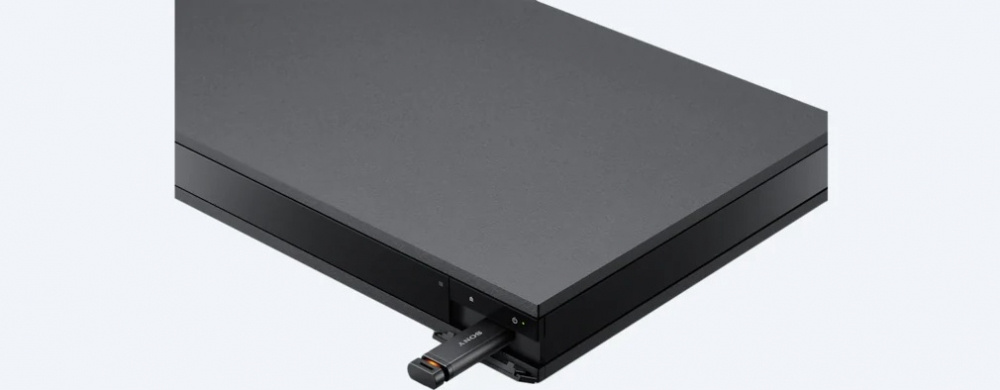 En svart Blu-ray-spelare med USB-port.