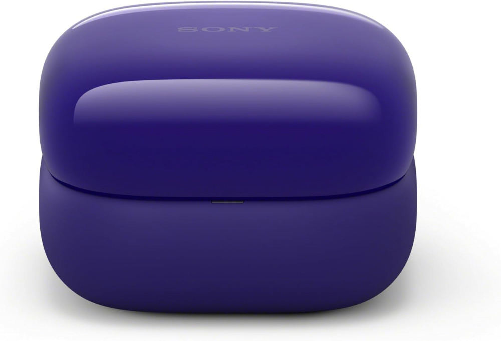 Lila hörlursfodral från Sony, slätt och modernt designat.