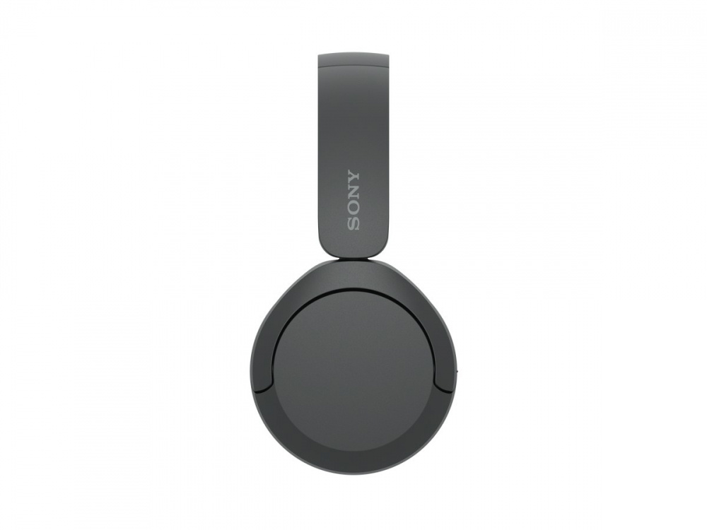 Svarta trådlösa hörlurar med stilren design och Sony-logotyp.