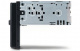Sony XAV-AX1000, bilstereo med enkeldin-chassi & dubbeldin-skärm Bilstereo med enkeldin-chassi och dubbeldin-skärm, synlig från sidan.