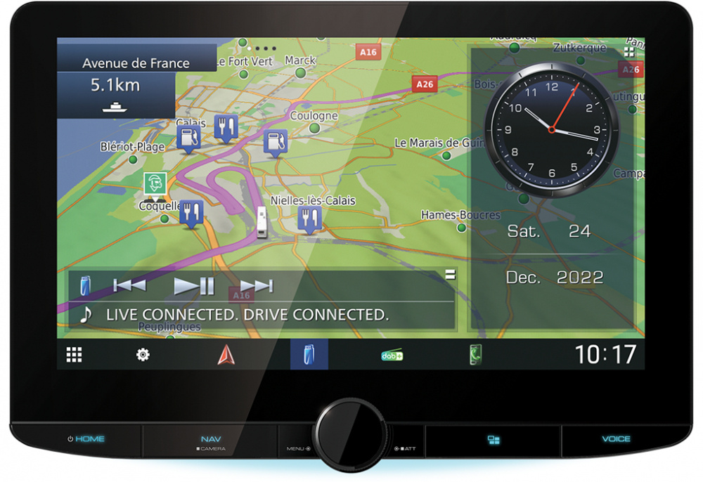 Kenwood DNR-992RVS, bilstereo med navigation, DAB+, Apple CarPlay och mer! returexemplar