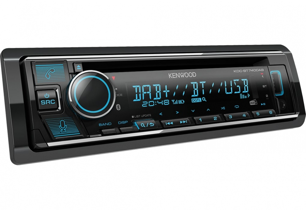 Kenwood KDC-BT740DAB, bilstereo med Bluetooth och DAB+