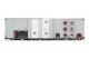 Kenwood KMM-BT309, bilstereo med bluetooth och kort chassi Baksidan av en Kenwood KMM-BT309 bilstereo med olika anslutningar.