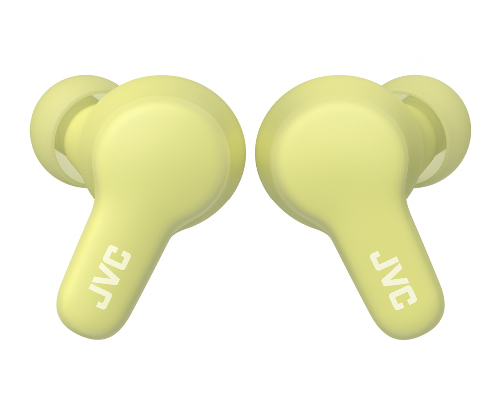 Trådlösa in-ear hörlurar i grön färg från JVC.