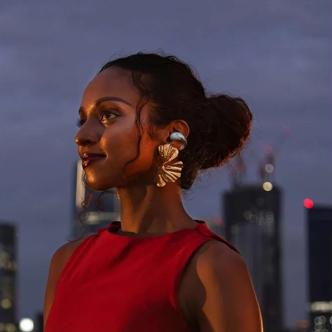 JVC HA-NP1T trådlösa hörlurar, grå