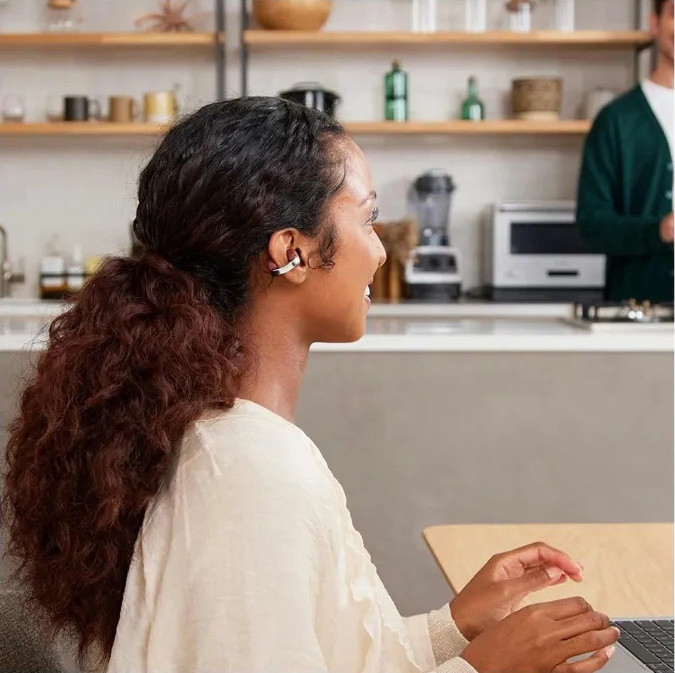 JVC HA-NP1T trådlösa hörlurar, maroon