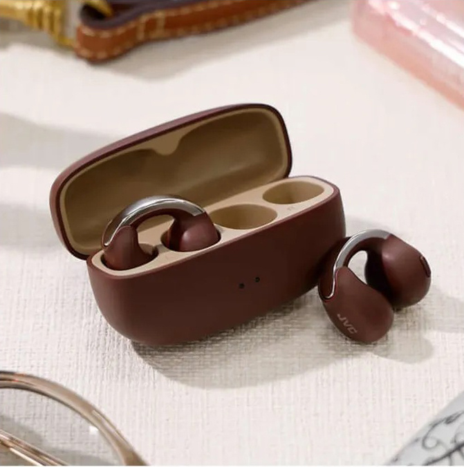 JVC HA-NP1T trådlösa hörlurar, maroon