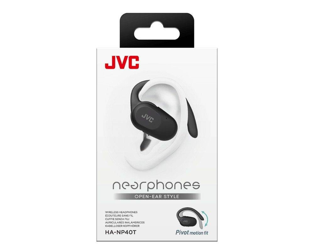 JVC HA-NP40T trådlösa hörlurar, svart