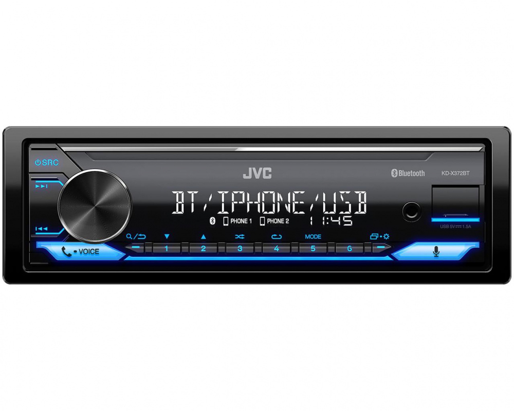 JVC KD-X372BT, bilstereo med Bluetooth, AUX och USB