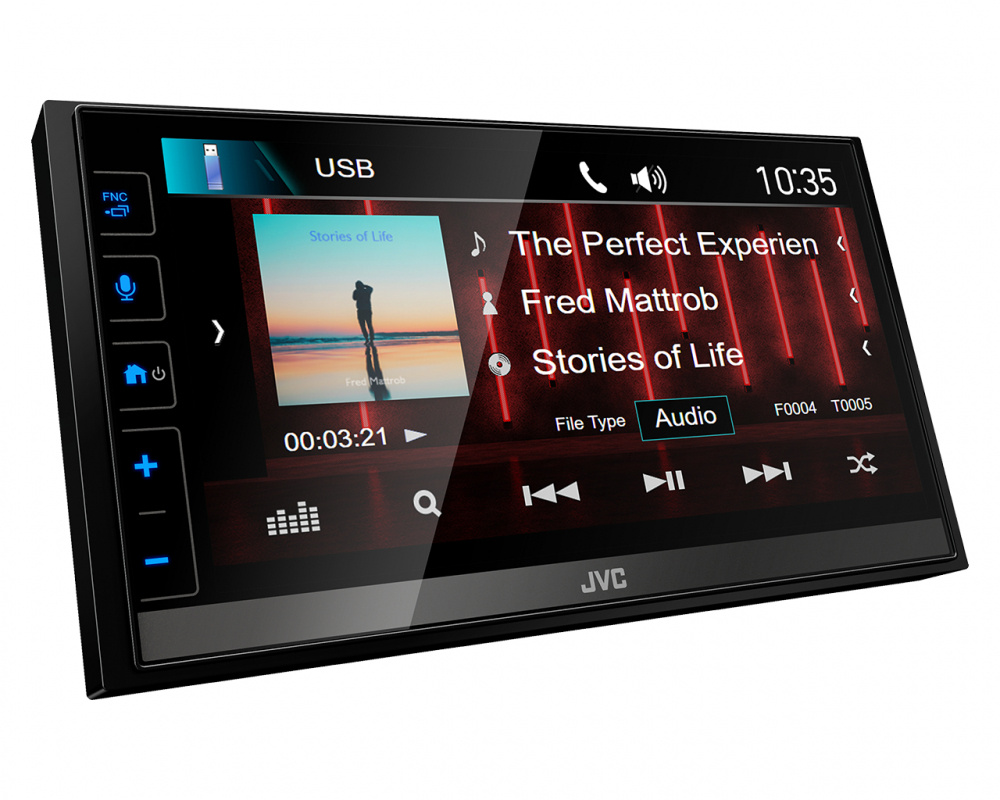 JVC KW-M785DBW, bilstereo med trådlös CarPlay & Android Auto, returexemplar