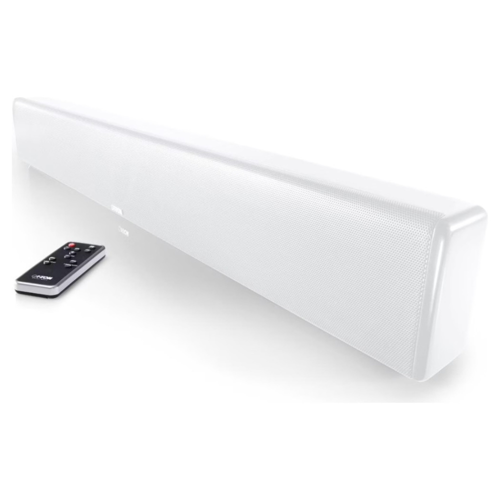 Canton DM 9, slimmad soundbar med virtuell surround, vit