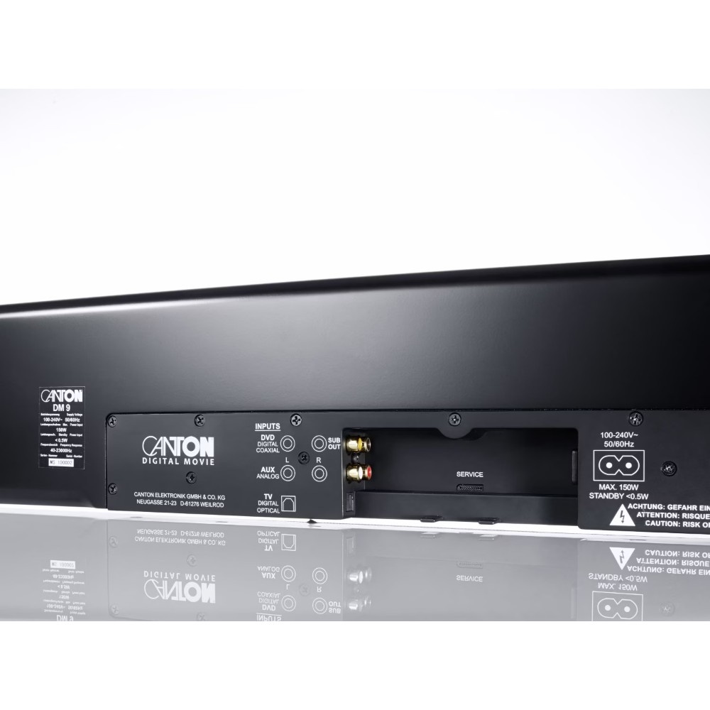 Canton DM 9, slimmad soundbar med virtuell surround, vit