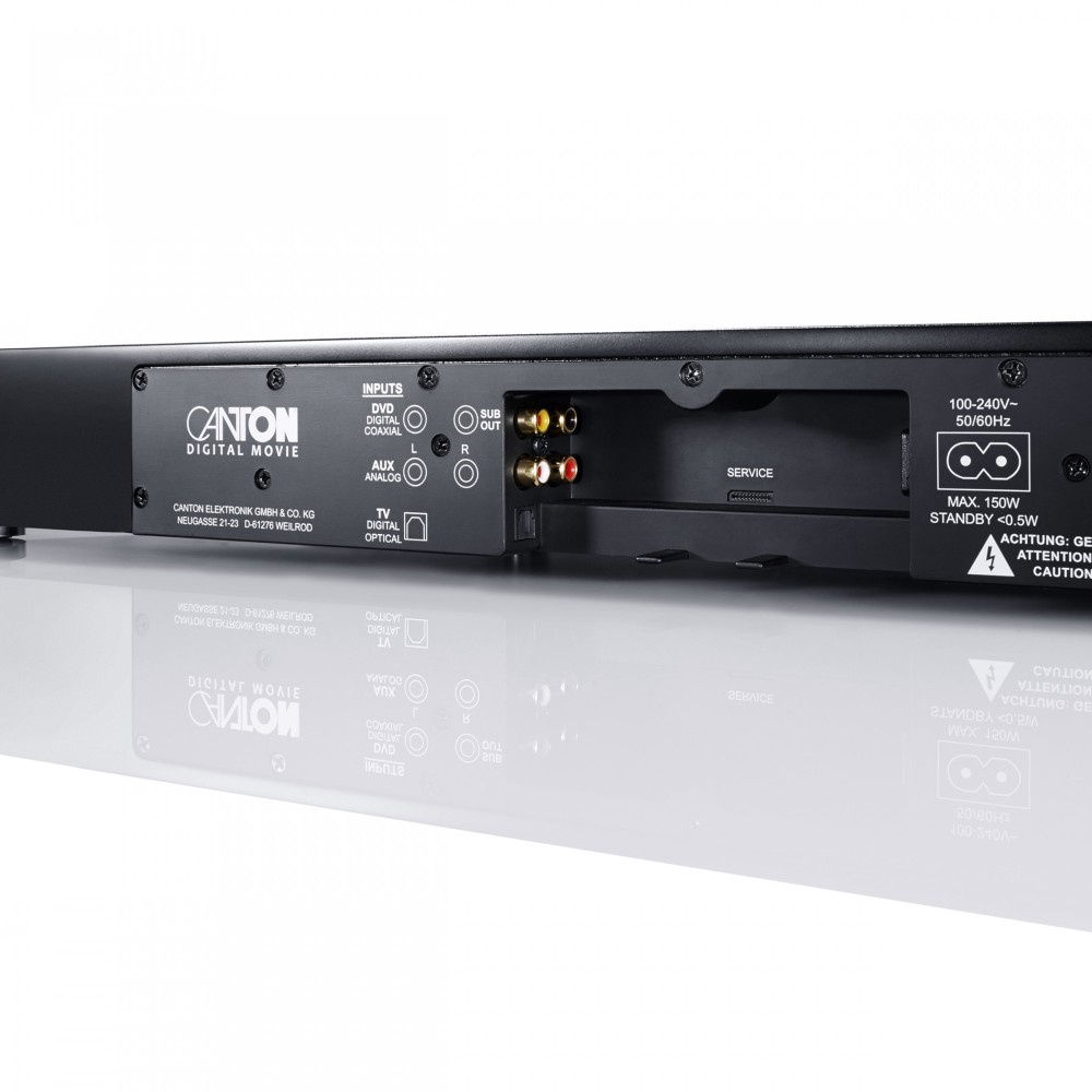 Canton DM 75 Silver, aktiv TV-högtalare med inbyggd bas