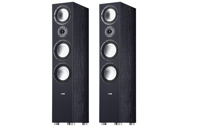 Canton GLE496 svarta golvhögtalare