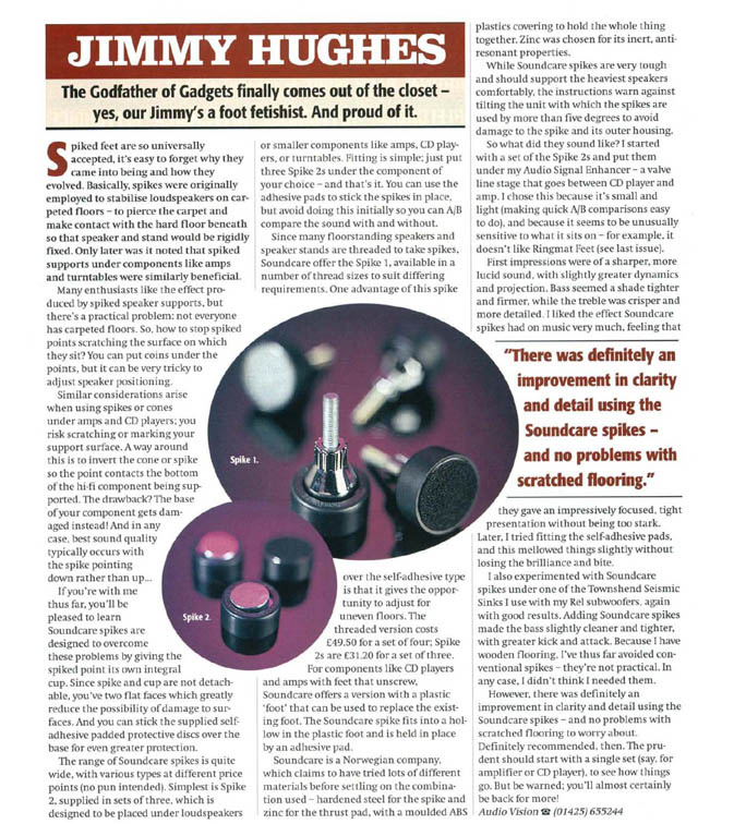 Produktinformation om Soundcare Superspike-2, ljudspikar utan gänga.