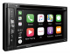 Pioneer AVIC-Z730DAB, bilstereo med trådlös Apple CarPlay, navigation och DAB+ En bilstereo med stor skärm och ikoner för appar som telefon, musik och navigation.