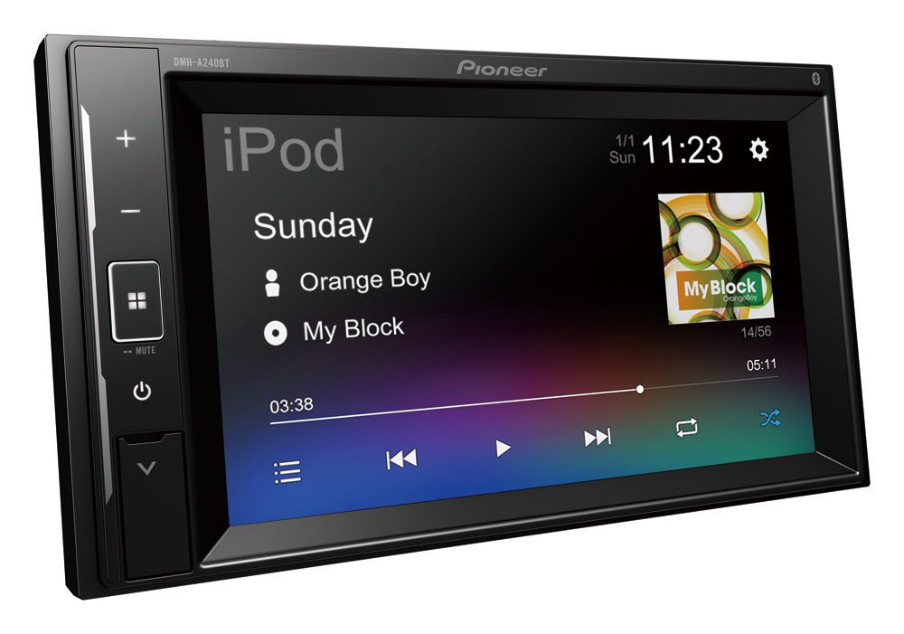 Pioneer DMH-A240BT, bilstereo med Bluetooth och 3 par lågnivå, returexemplar