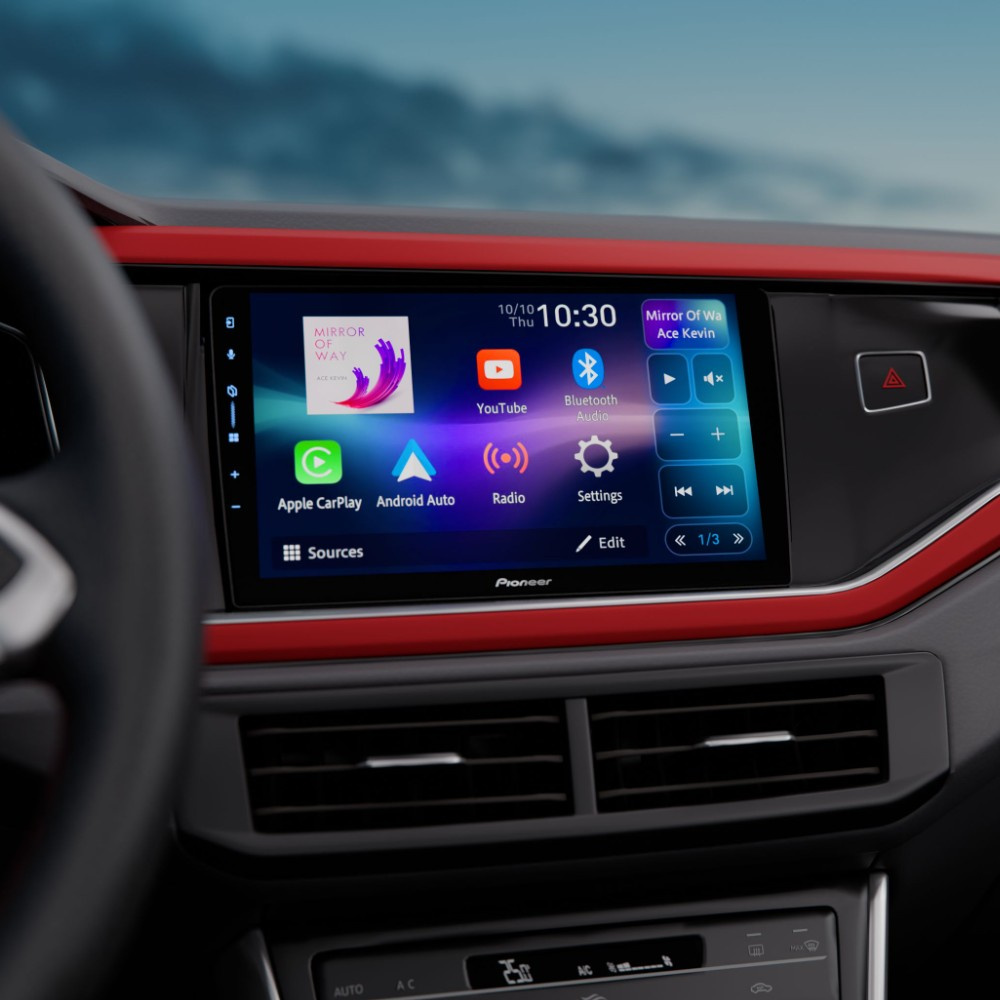 Pioneer SPH-PF97BT, 9-tums bilstereo med trådlös CarPlay/Android Auto
