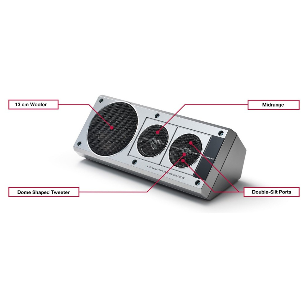 Pioneer TS-X40SXT 3-vägs lådhögtalare med retrodesign, par