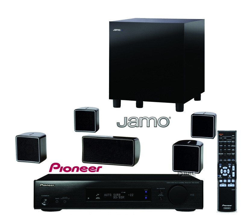 Pioneer VSX-S300 med Jamo A102 Svart