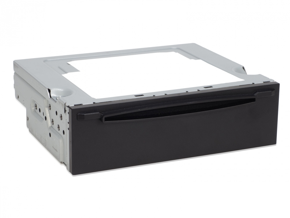 En DVD-spelare designad för Audi A4/A5/Q5 med svart front och metallram.