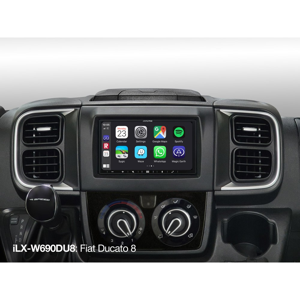 Alpine iLX-W690DU8, bilstereo med CarPlay, Android Auto och DAB+ till Ducato 8