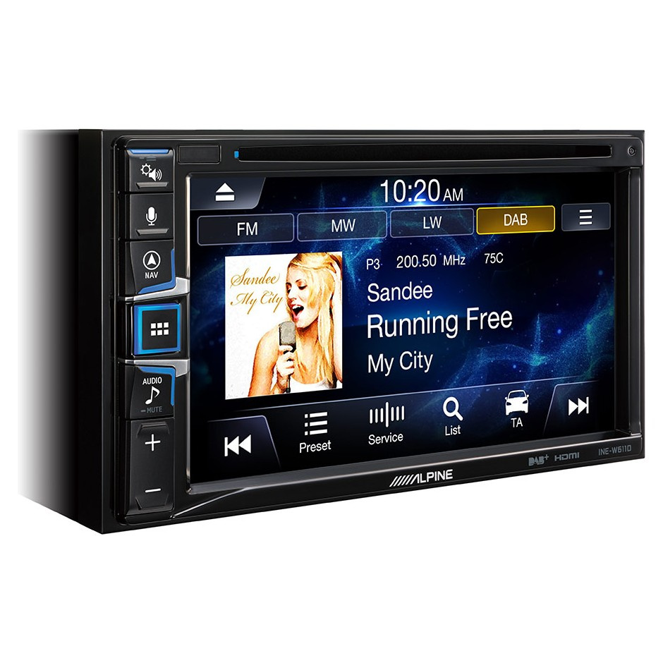 Alpine INE-W611DU, bilstereo med CarPlay, Android Auto och DAB+ till Ducato 2006-2021