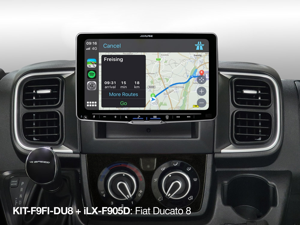 Alpine KIT-F9FI-DU8, installationskit för Fiat Ducato 8